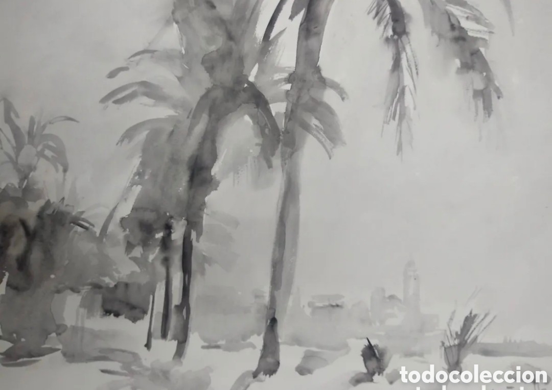 Art: Miralles Tintor&eacute;, Sitges, 1968, acuarela, firmada, con sellos e info al reverso
