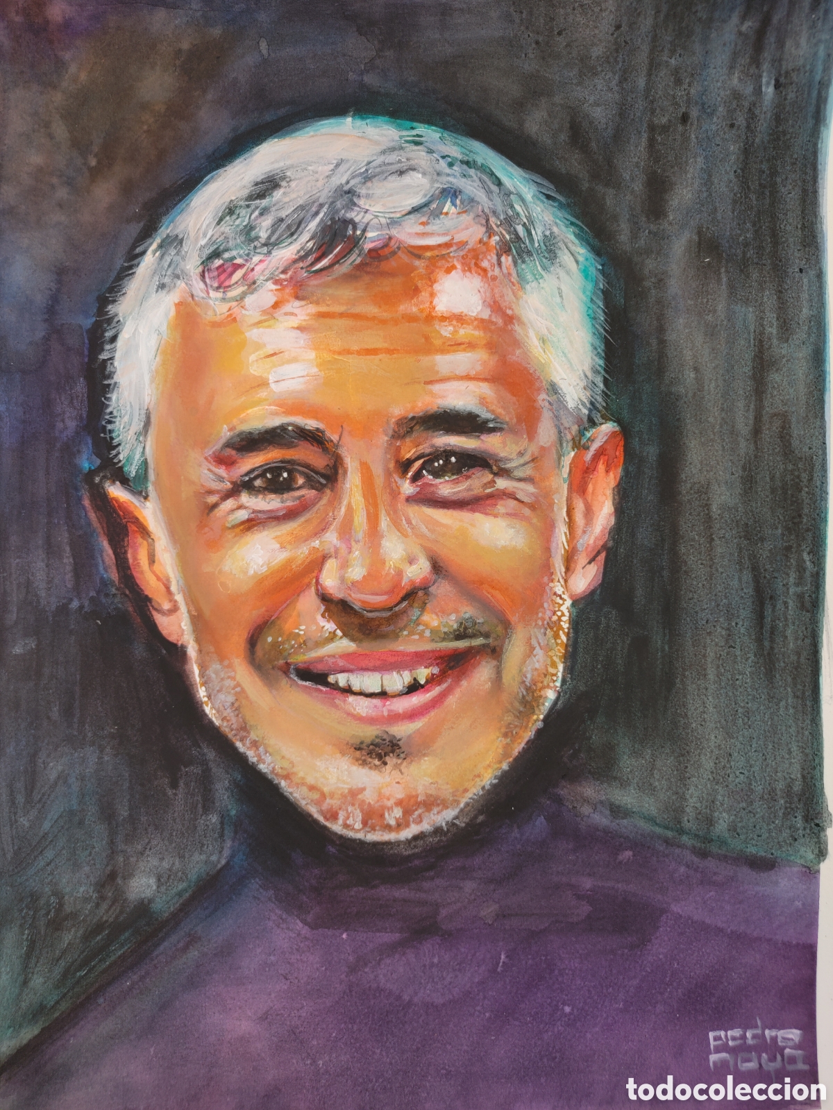 Arte: Sergio Dalma. Retrato a la acuarela - Foto 6