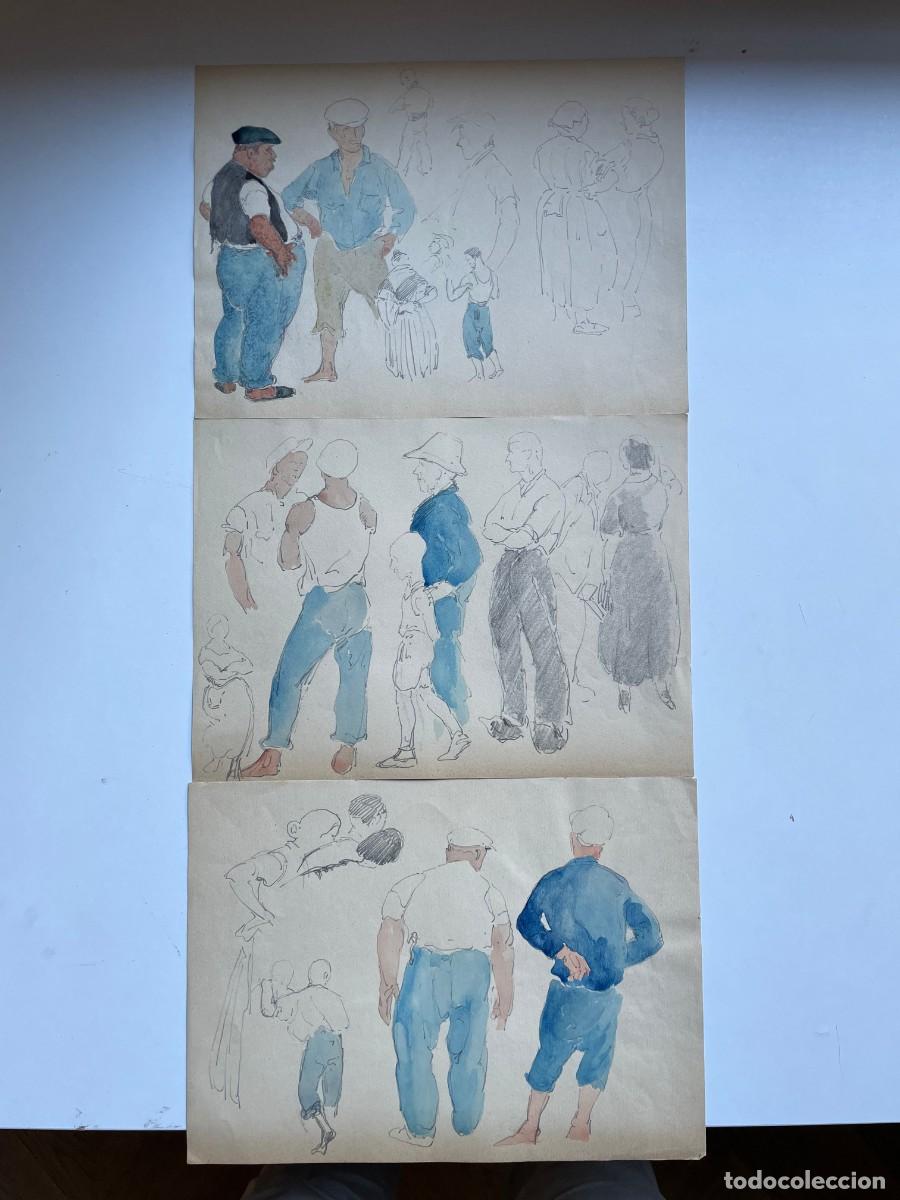 Arte: 3 acuarelas de Ramon Jori - Foto 1