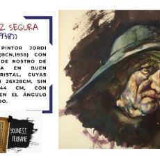 Arte: JORDI NUÑEZ SEGURA (BCN 1938) ACUARELA CON RETRATO MASCULINO MARINERO