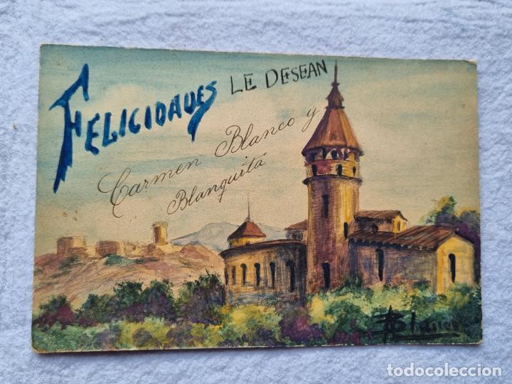 Art: CARMEN BLANCO ACUARELA SOBRE POSTAL FIRMADA