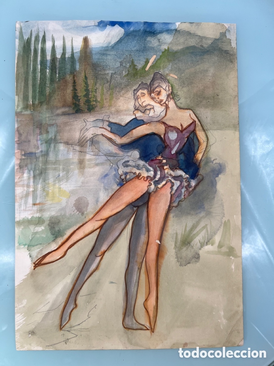 Arte: Acuarela de Bailarines - Foto 2