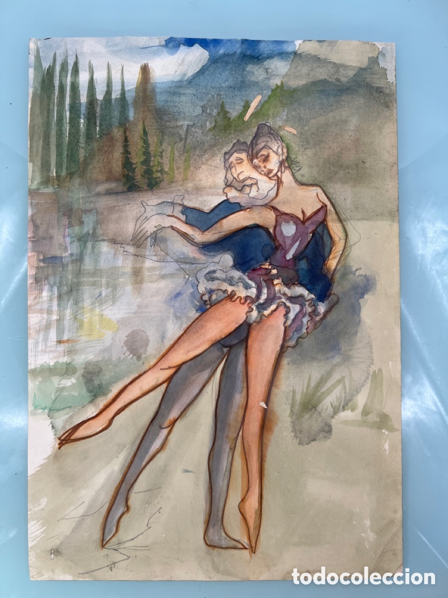Arte: Acuarela de Bailarines - Foto 1