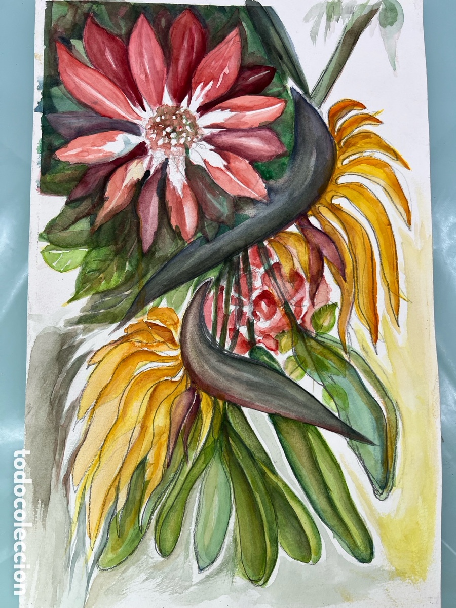 Arte: Acuarela de Bodeg&oacute;n de Flores - Foto 2