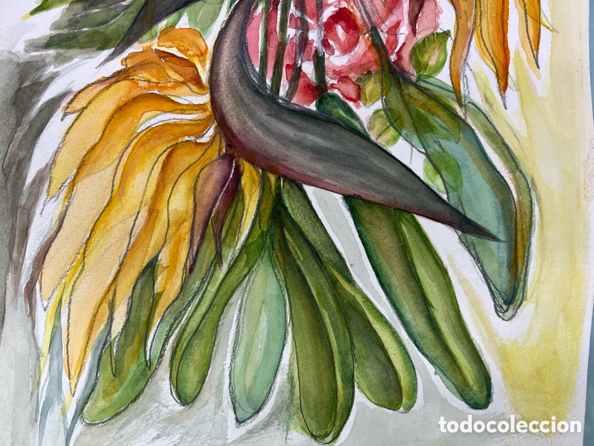 Arte: Acuarela de Bodeg&oacute;n de Flores - Foto 3