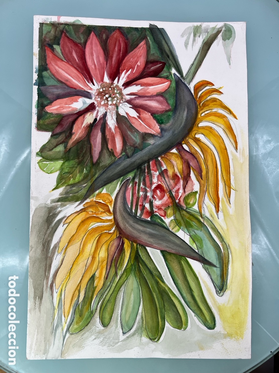 Arte: Acuarela de Bodeg&oacute;n de Flores - Foto 1