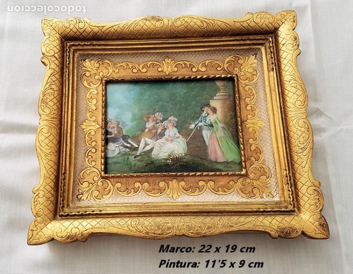 Arte: MINIATURA PINTADA SOBRE MARFIL FIRMADA PASEO