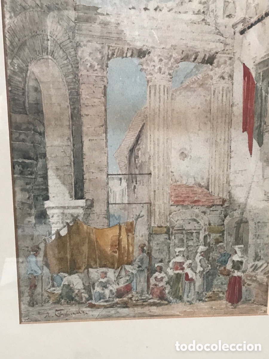 Arte: Antigua acuarela - Foto 1