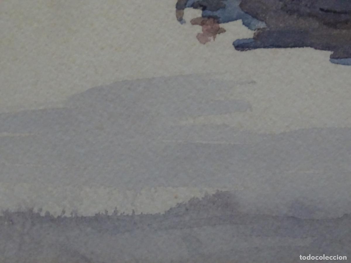Arte: ACUARELA ILEGIBLE. BARCAS. - Foto 3