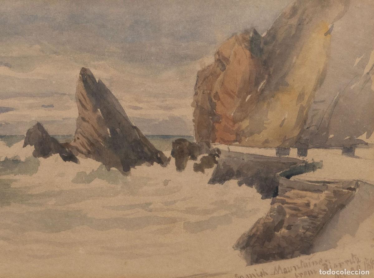Arte: Acuarela - Biarritz - Olas Rompiendo 1880 - Foto 1