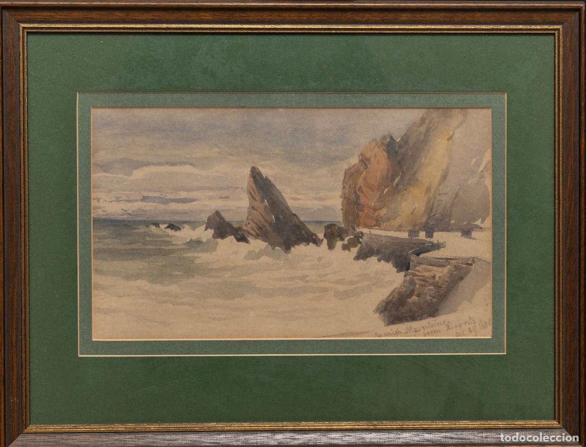 Arte: Acuarela - Biarritz - Olas Rompiendo 1880 - Foto 2