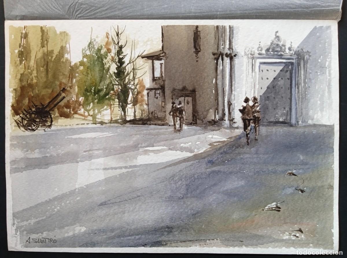 Arte: Firmado *A. Santir&oacute;* Acuarela sobre papel Hammer. Meds: 49.8x34.8 cm.
