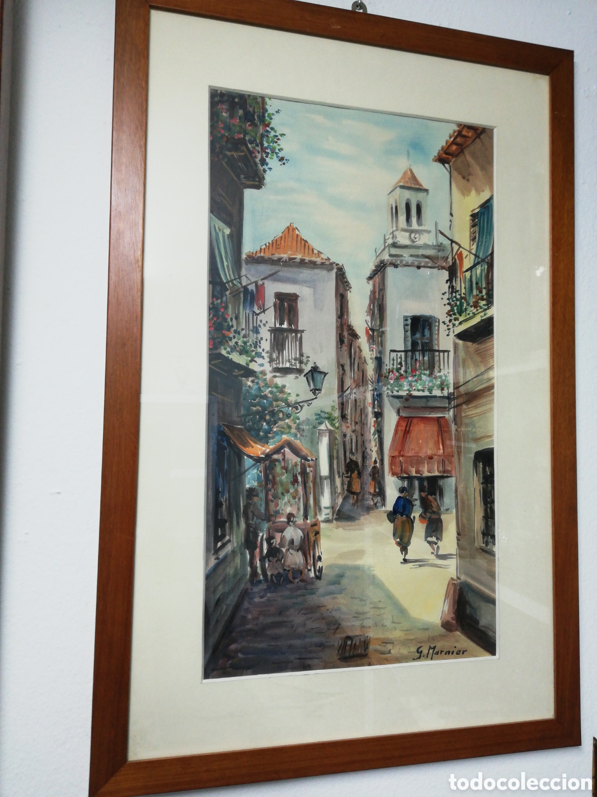 Arte: Acuarela enmarcada G. MARNIER. - Foto 1