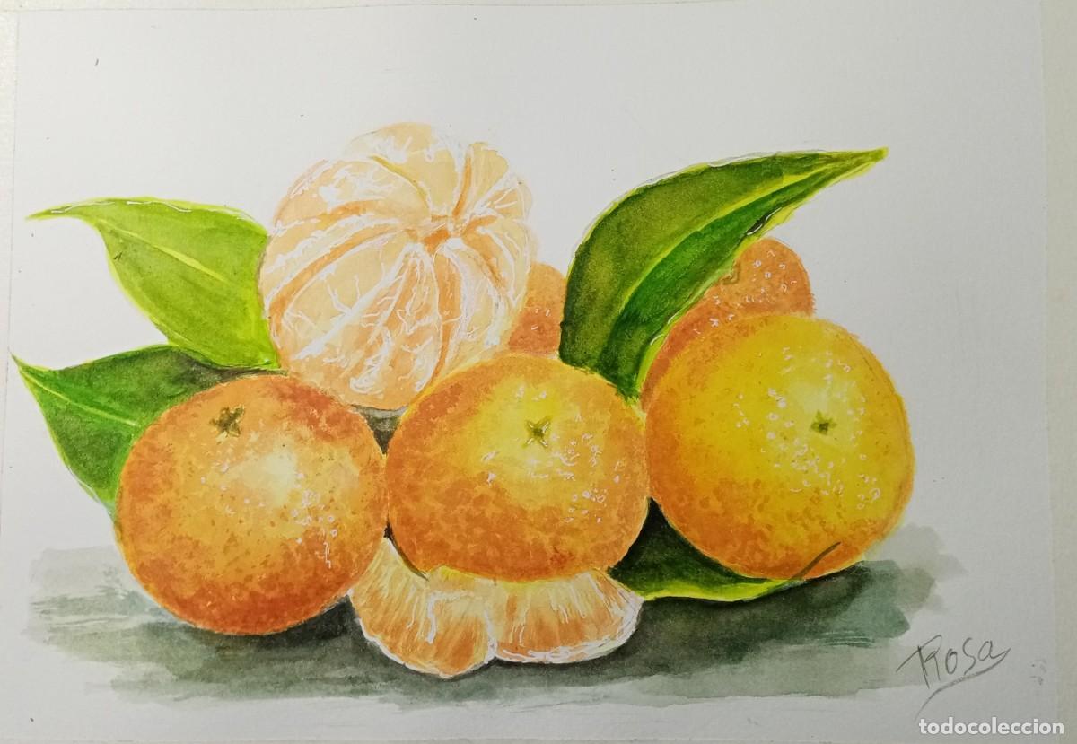Arte: Naranjas Mandarinas en acuarela - Foto 1