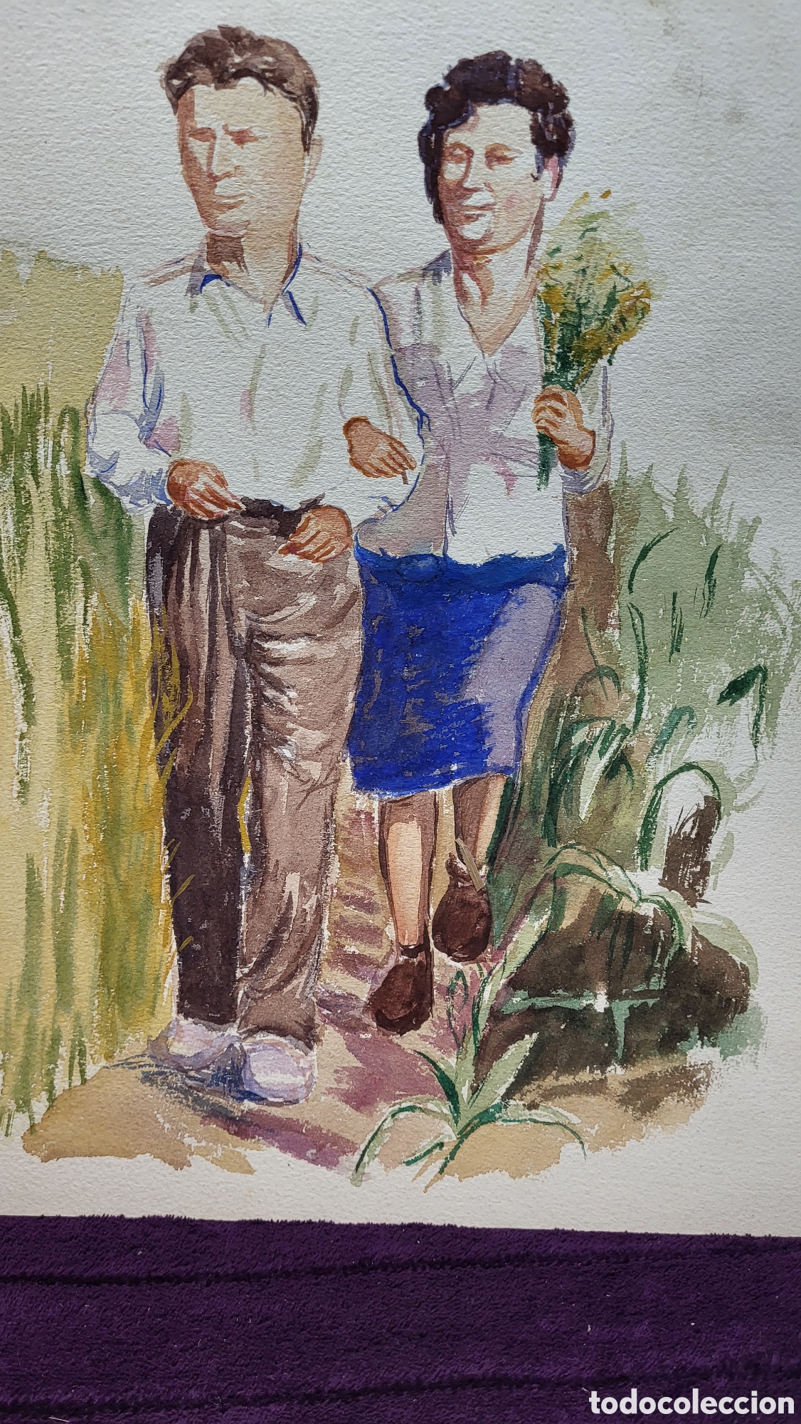 Arte: Antigua acuarela - Foto 1