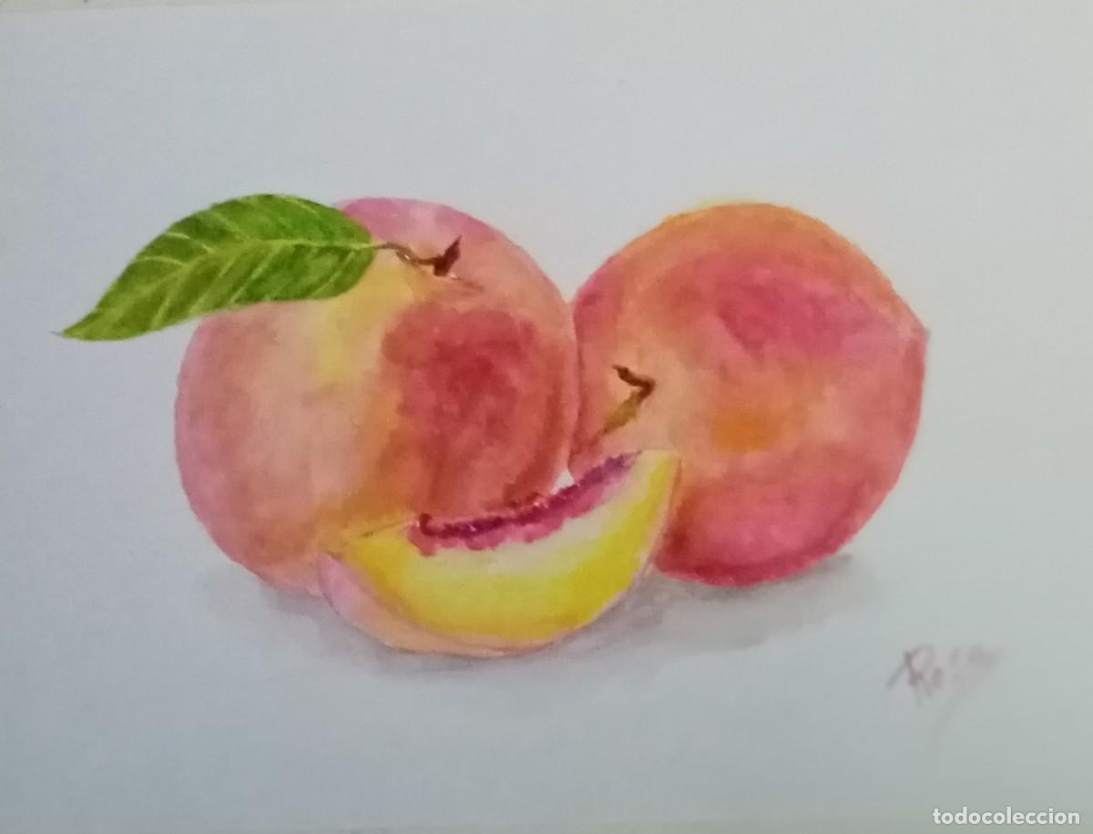 Arte: Melocotones en acuarela - Foto 1