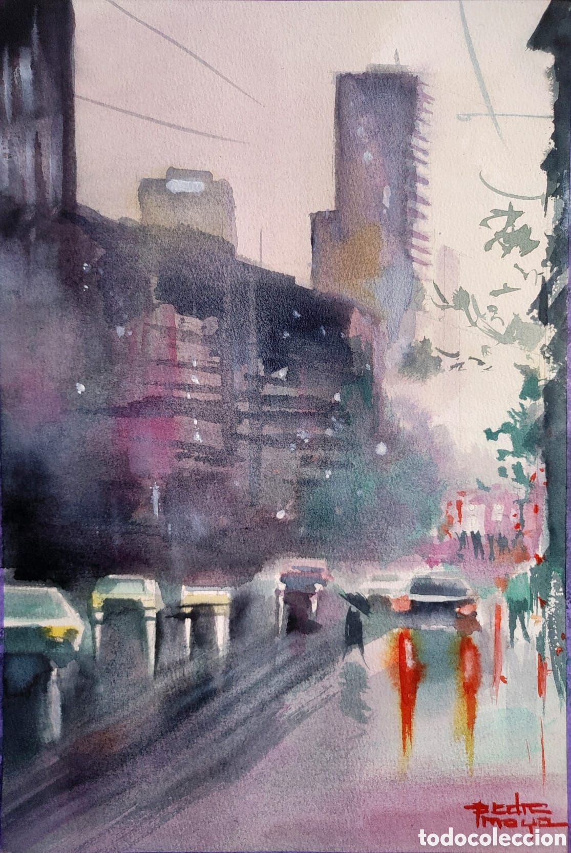 Arte: D&iacute;a de lluvia. Acuarela - Foto 1