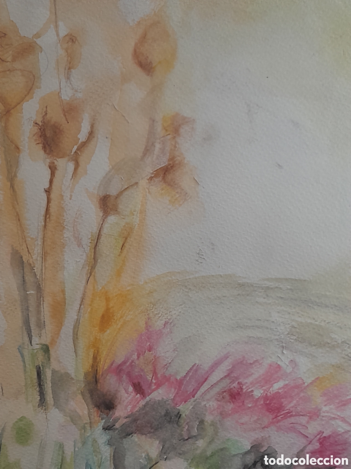 Arte: C-1567. ACUARELA. FLORES. 2000. - Foto 4