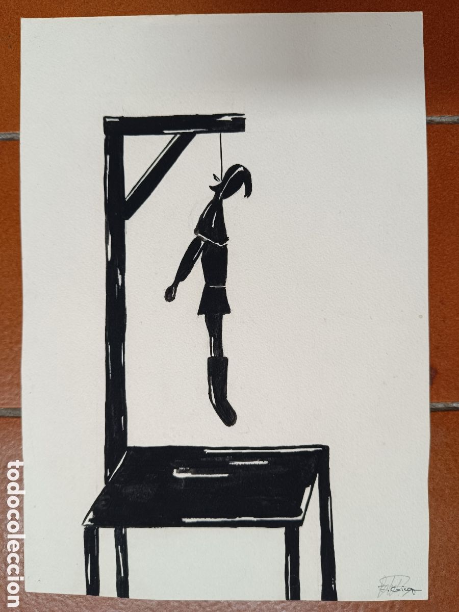 Arte: Acuarela mu&ntilde;eca ahorcada