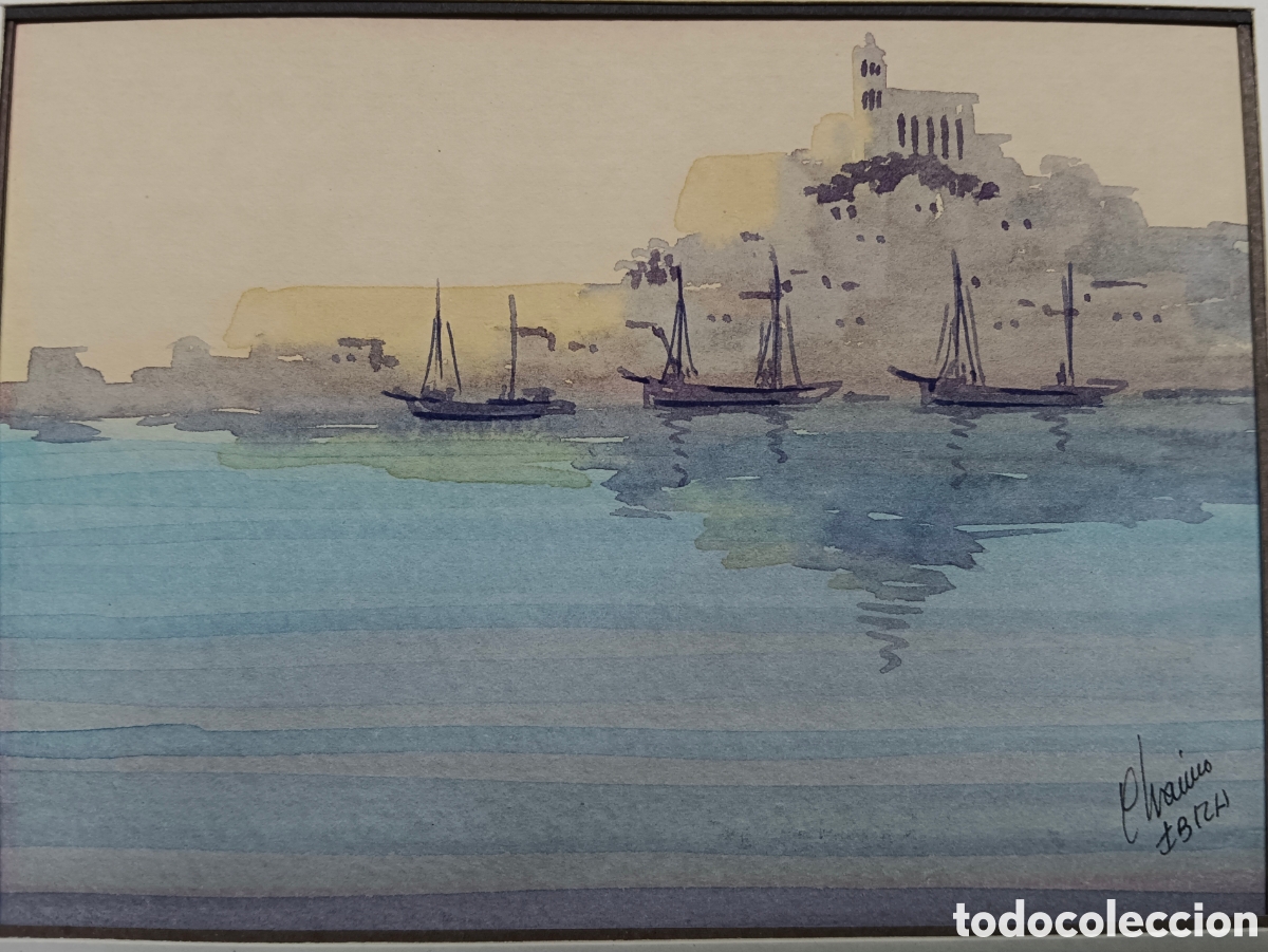Arte: JESUS CHAVARINO, acuarela, ibiza