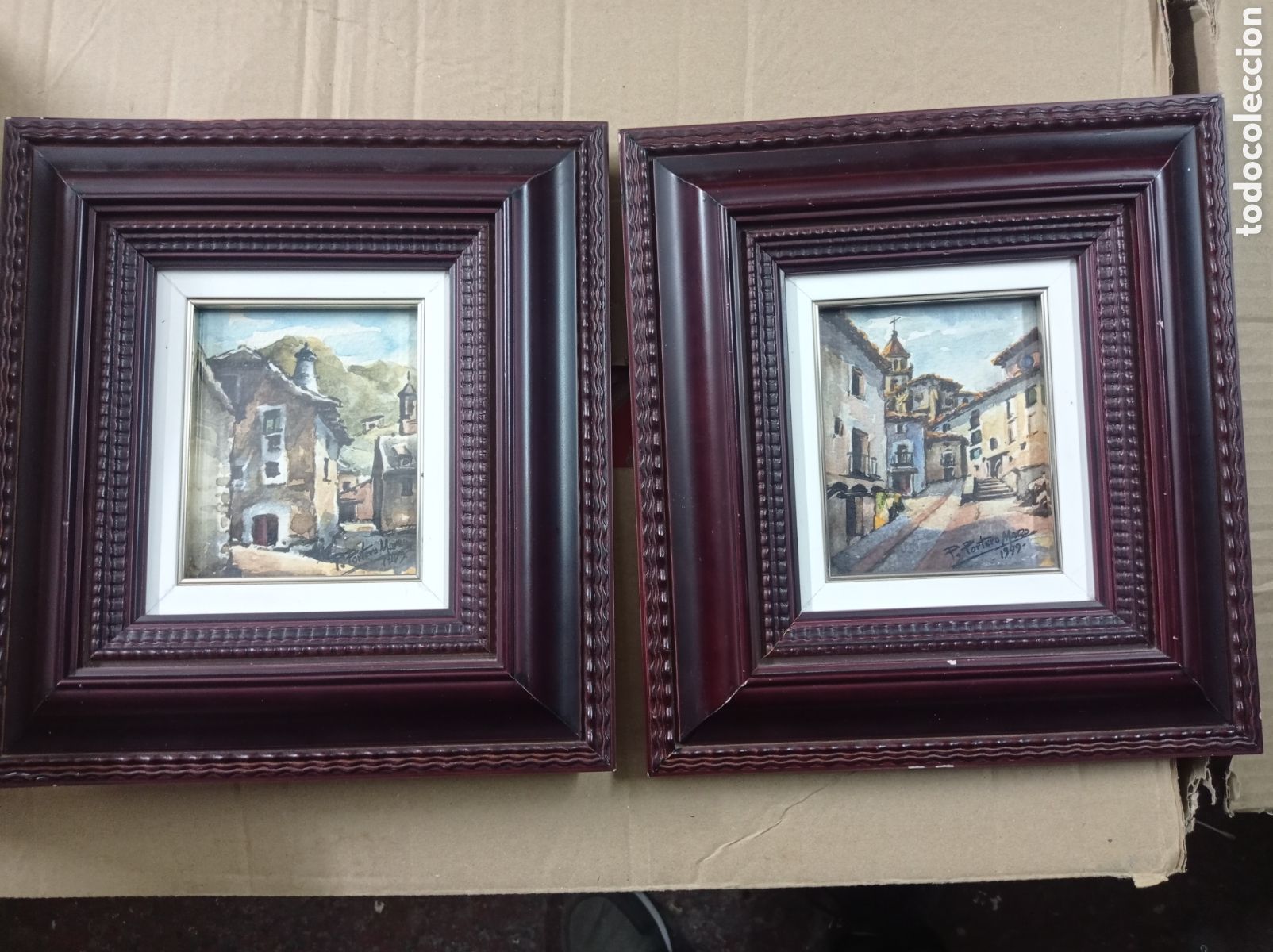 Kunst: Pedro Portero Marzo - Pareja de acuarelas - paisajes de Arag&oacute;n - 100% originales