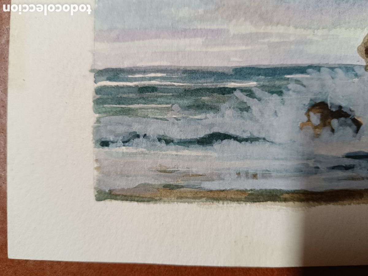 Arte: Acuarela marina olas rompiendo - Foto 5