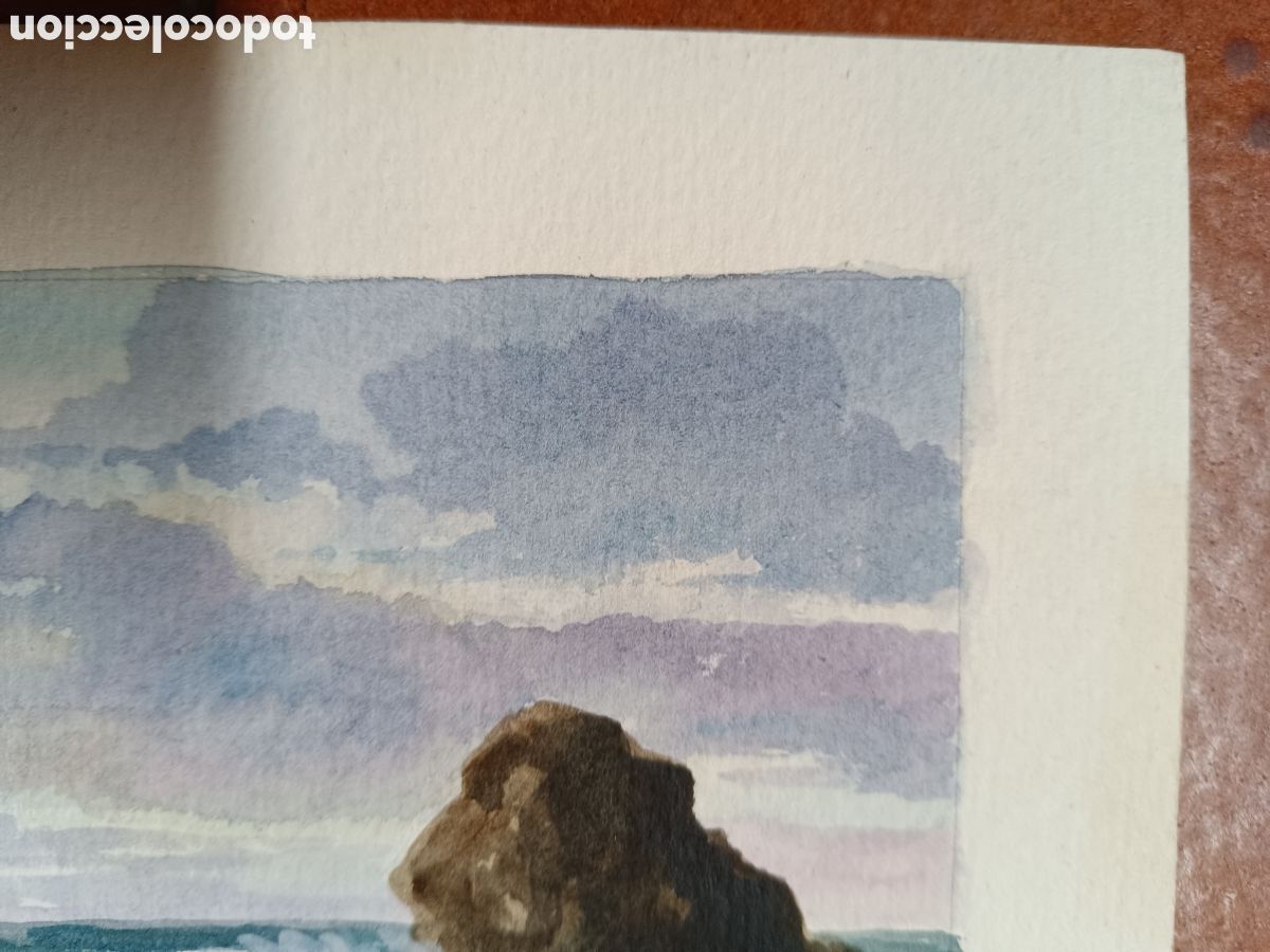 Arte: Acuarela marina olas rompiendo - Foto 3