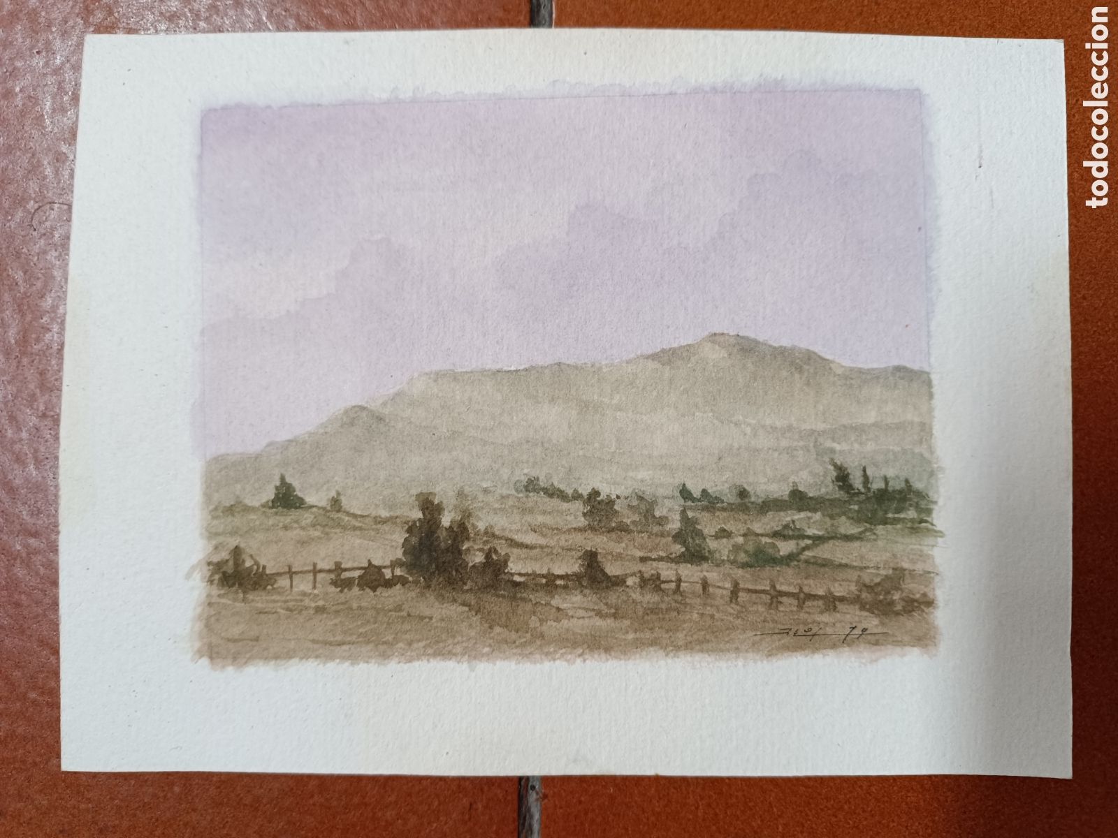 Kunst: Acuarela paisaje monta&ntilde;a