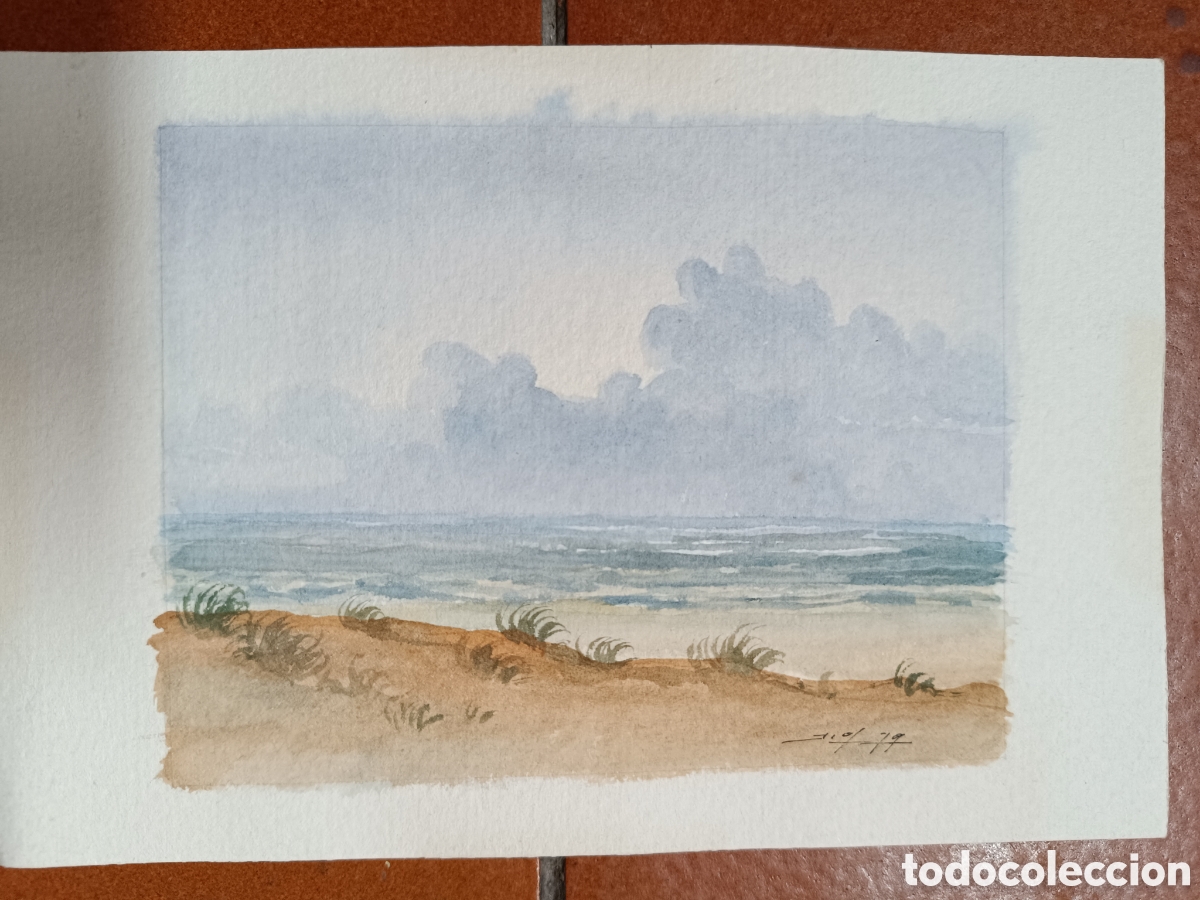 Kunst: Acuarela marina playas dunas