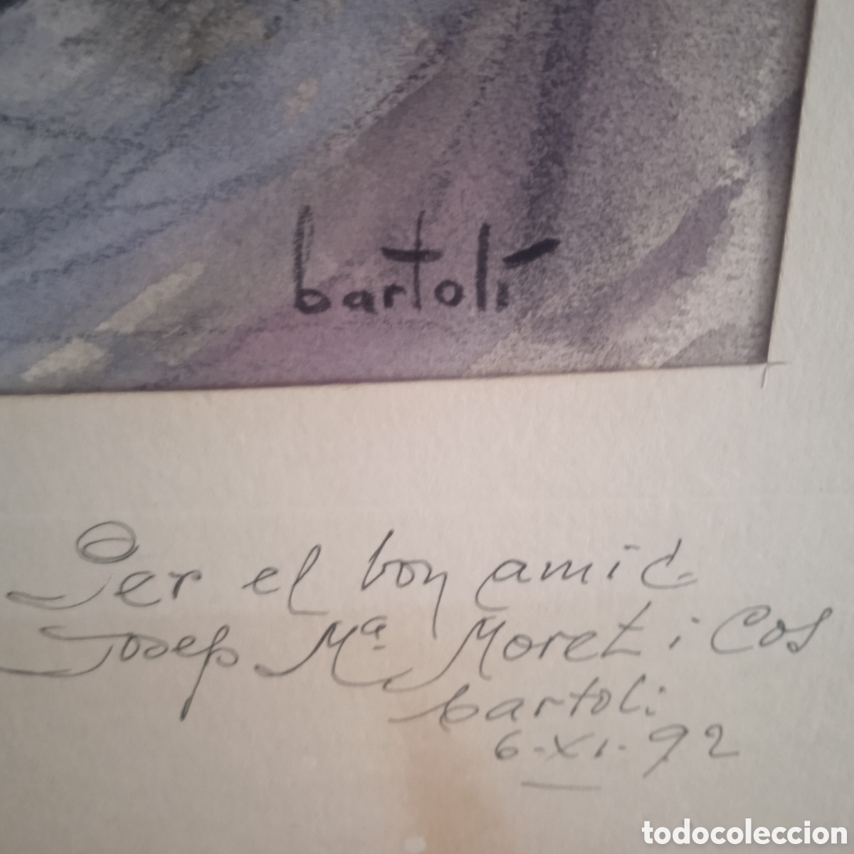Arte: Acuarela de Josep bartoli,dedicada - Foto 4