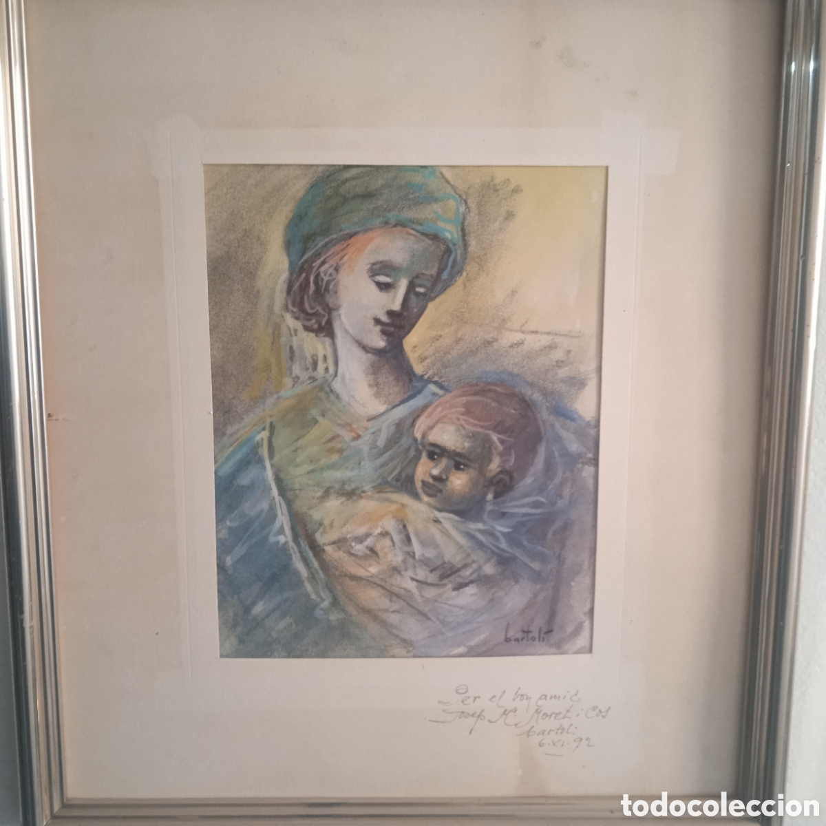 Arte: Acuarela de Josep bartoli,dedicada - Foto 1