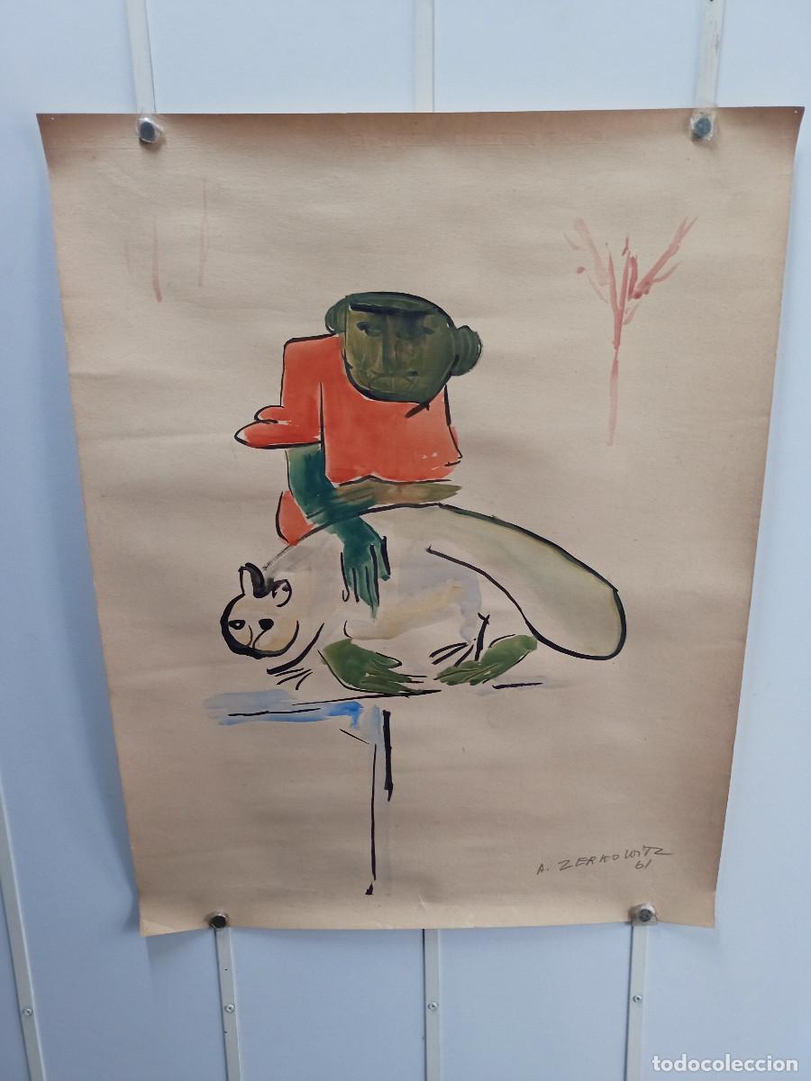 Arte: DIBUJO A. ZERKOWITZ - A&Ntilde;O 1961 - Foto 1