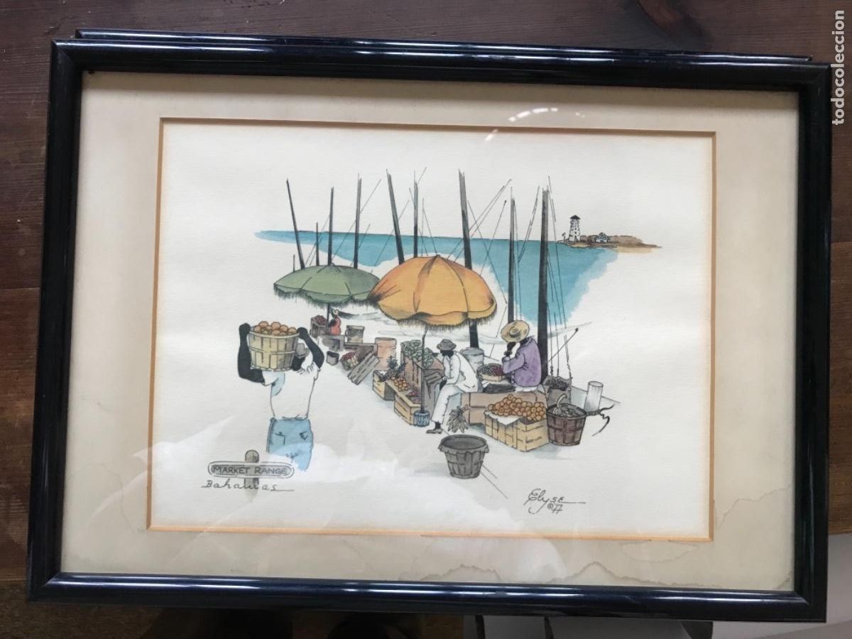 Arte: Bahamas, mercado 30x40, 1977 Elyse - Foto 1