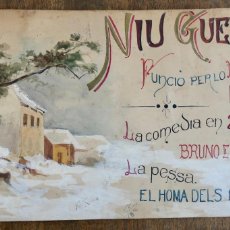 Arte: NEU GUERRER 1892 -DIBUJO ORIGINAL RAMON RIERA MOLINER 1875-1937- 39,7 X 21,6 CM.