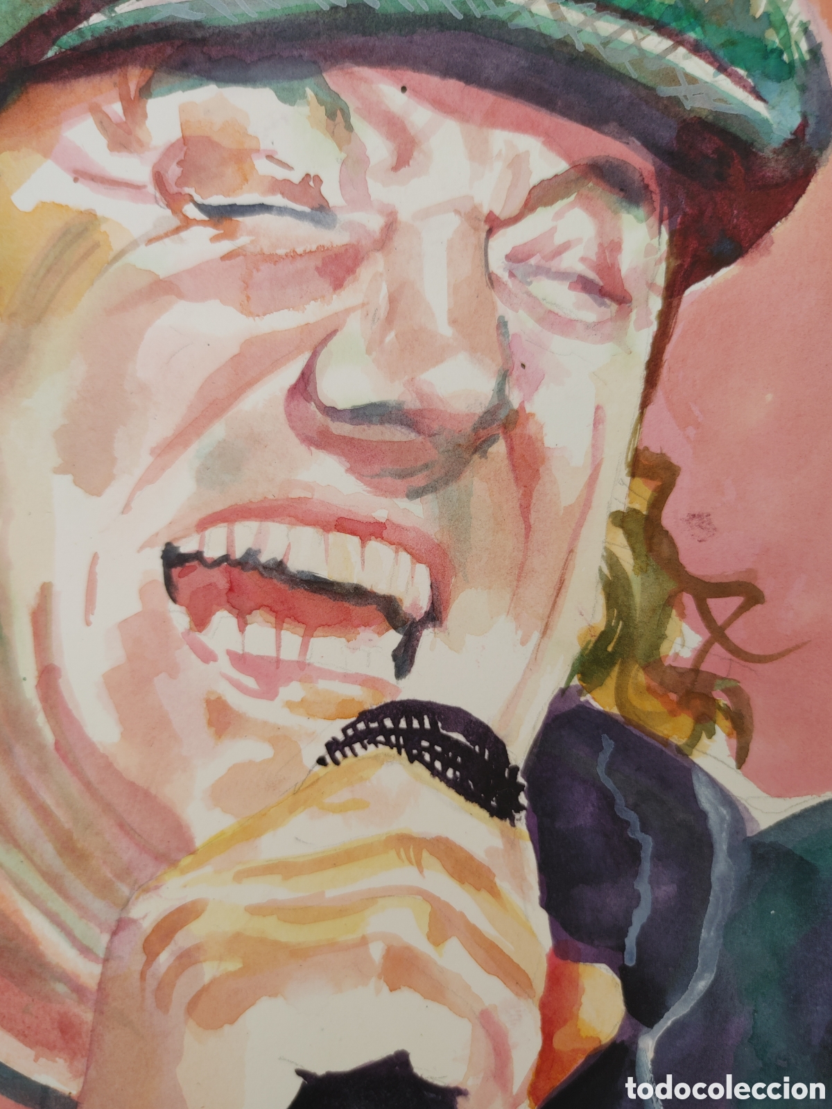 Arte: Brian Johnson ACDC Acuarela - Foto 3