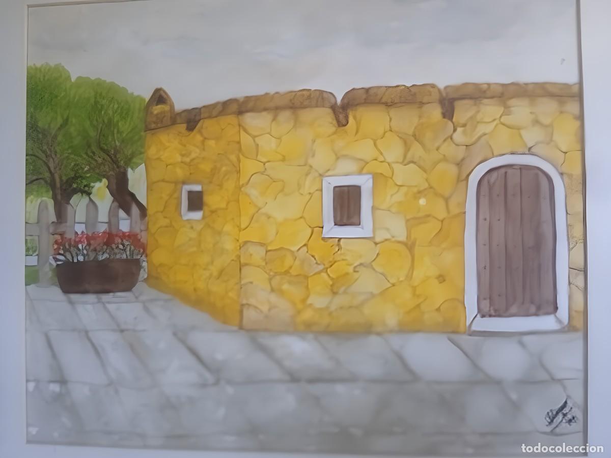Kunst: Cuadro acuarela Casa en Ibiza firmado,Directamente del autor