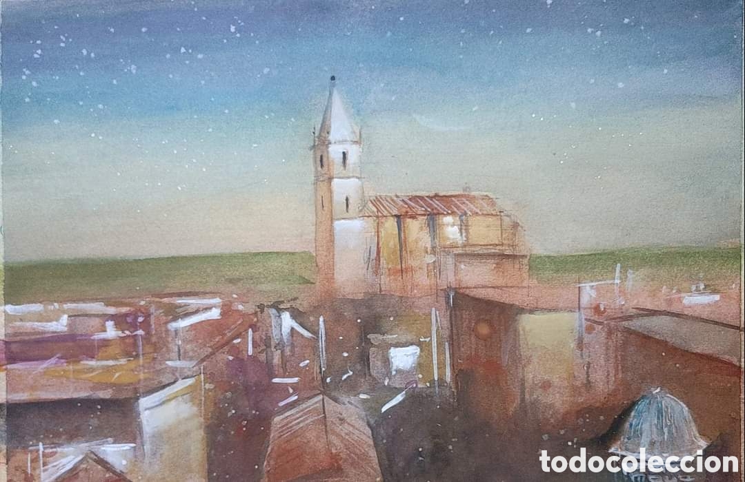 Arte: Vista de La Roda. Acuarela - Foto 1