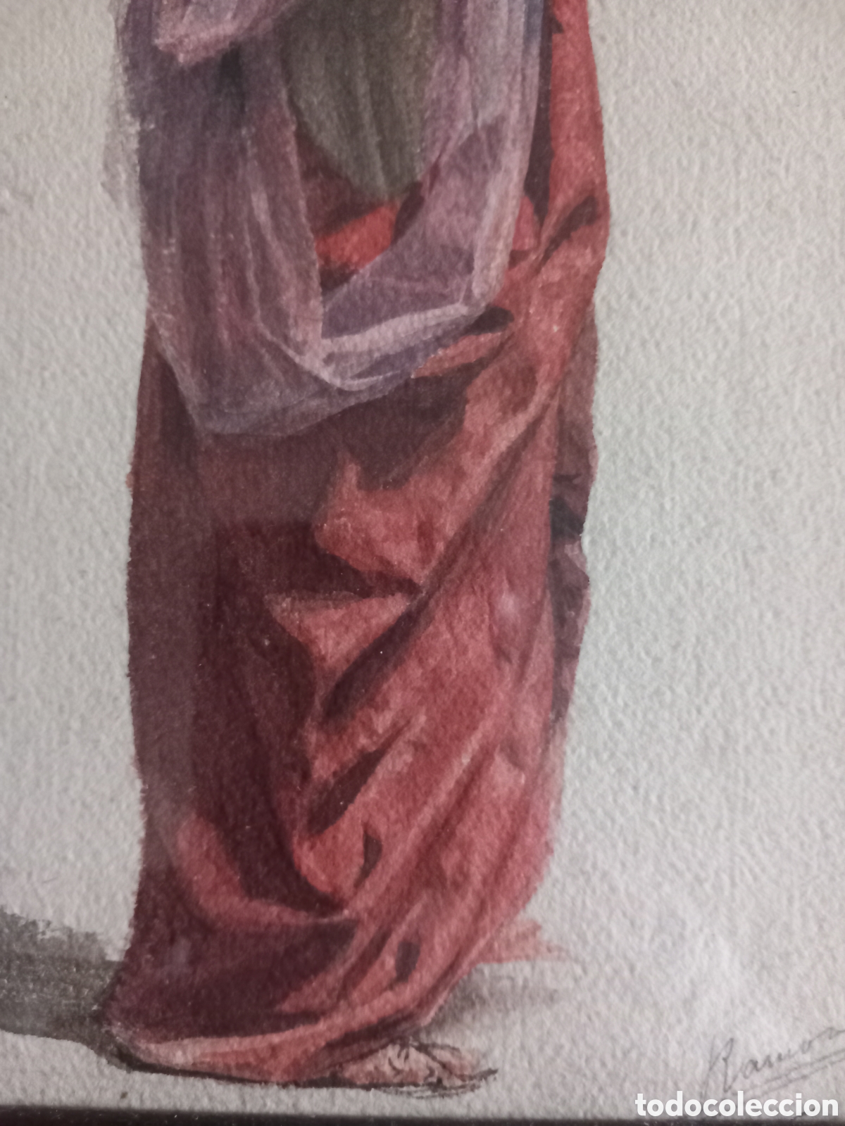 Arte: Antigua Acuarela Ramon Borrell - Foto 4