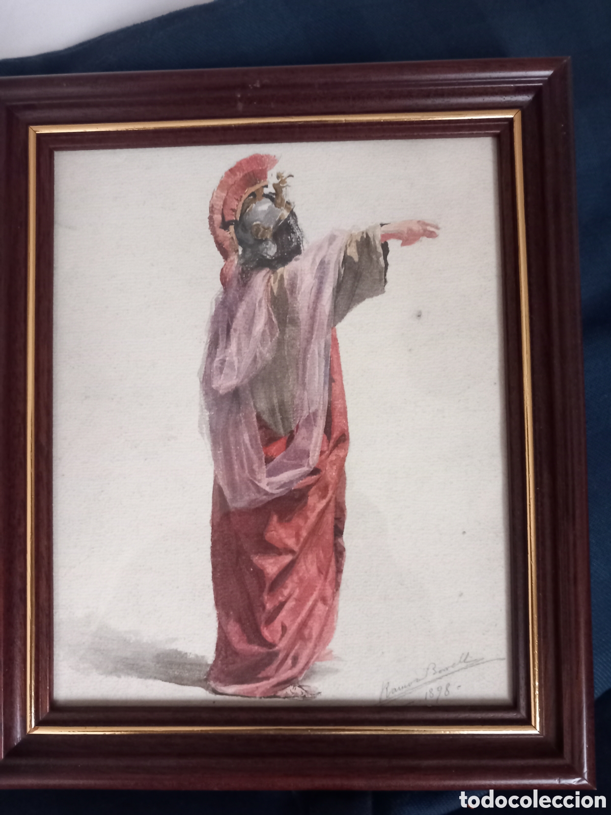 Arte: Antigua Acuarela Ramon Borrell - Foto 1