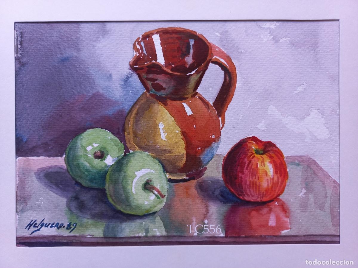Arte: Bodeg&oacute;n con manzanas y jarra - Foto 1