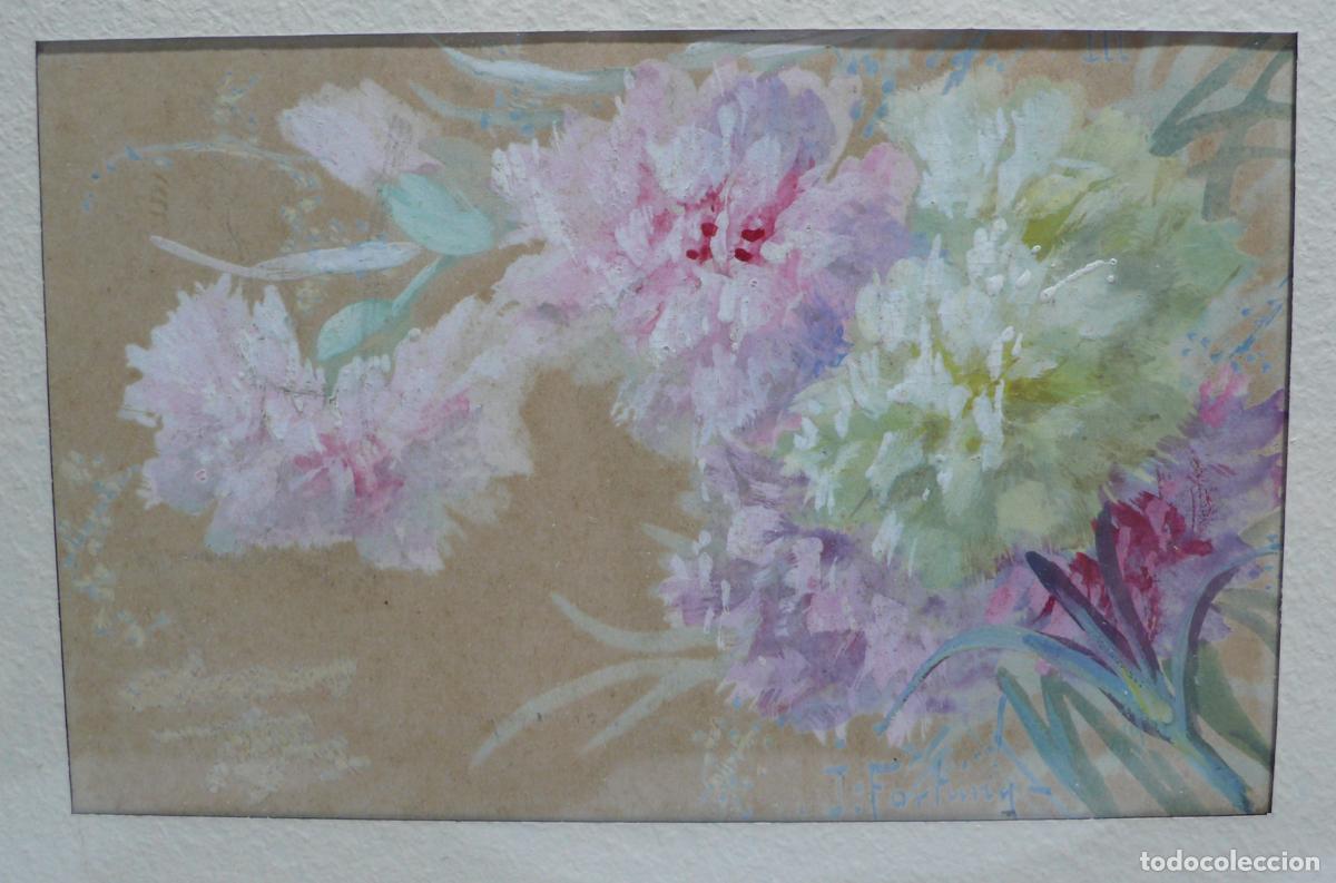 Arte: CUATRO ACUARELA FLORES - Foto 4