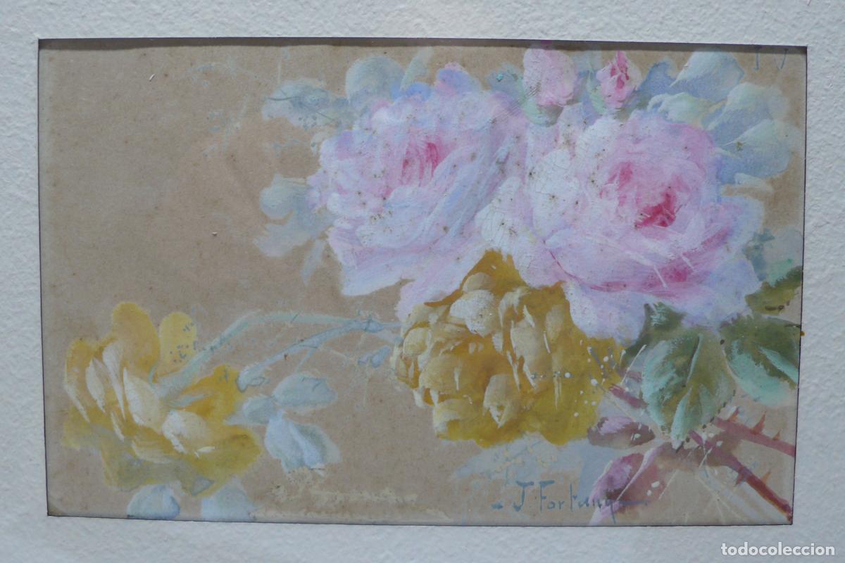Arte: CUATRO ACUARELA FLORES - Foto 5