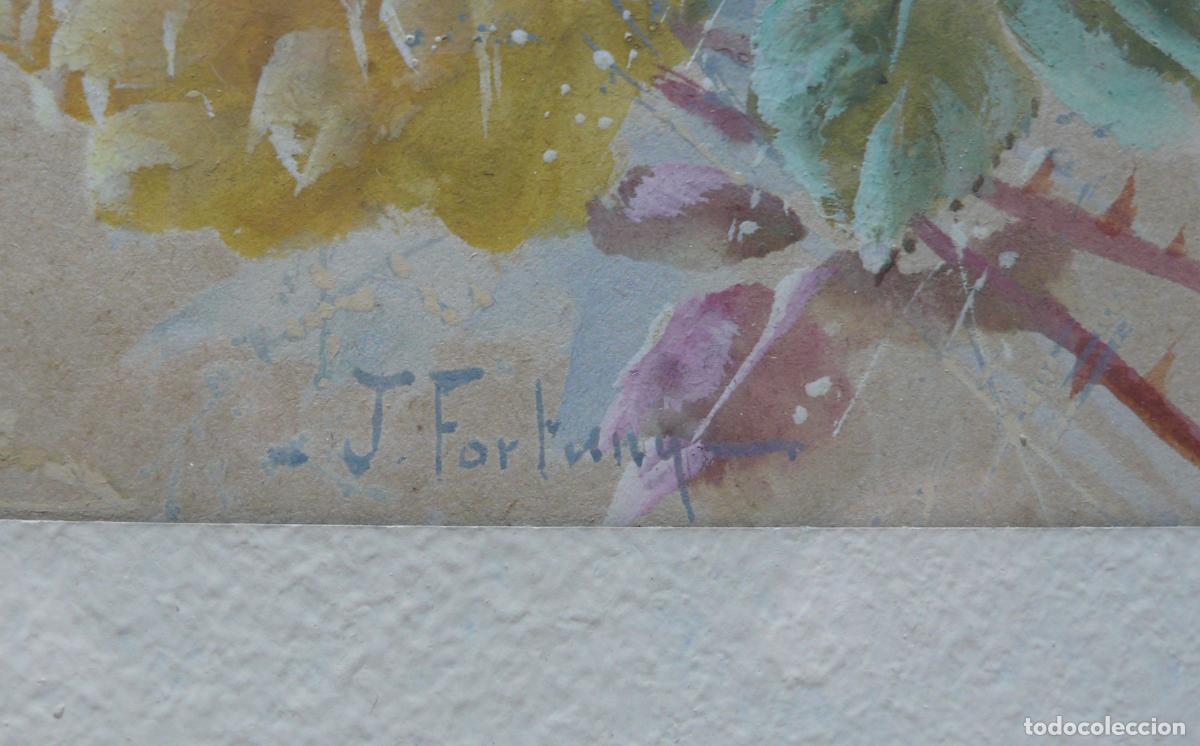 Arte: CUATRO ACUARELA FLORES - Foto 6