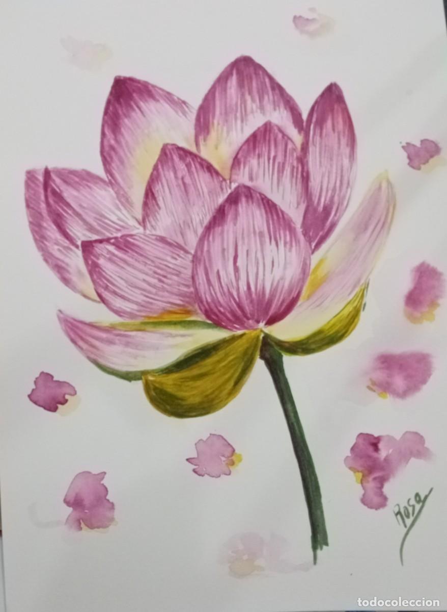 Arte: Flor de Loto, acuarela - Foto 1