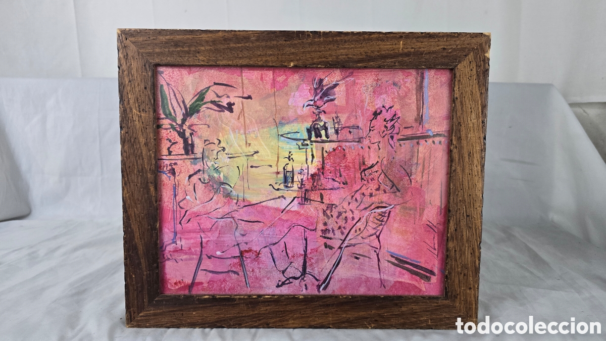 Arte: Escena de Interior firmada Llonch - Foto 3