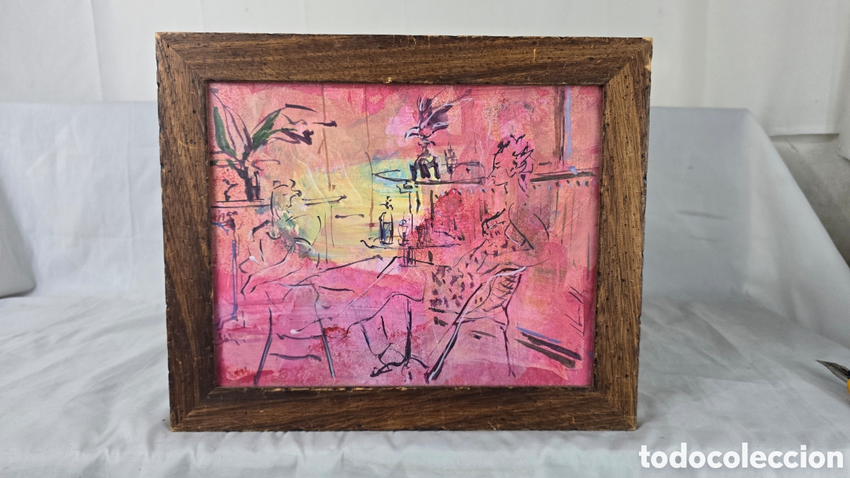 Arte: Escena de Interior firmada Llonch - Foto 7
