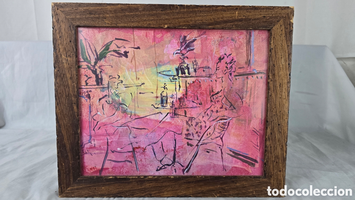 Arte: Escena de Interior firmada Llonch - Foto 9