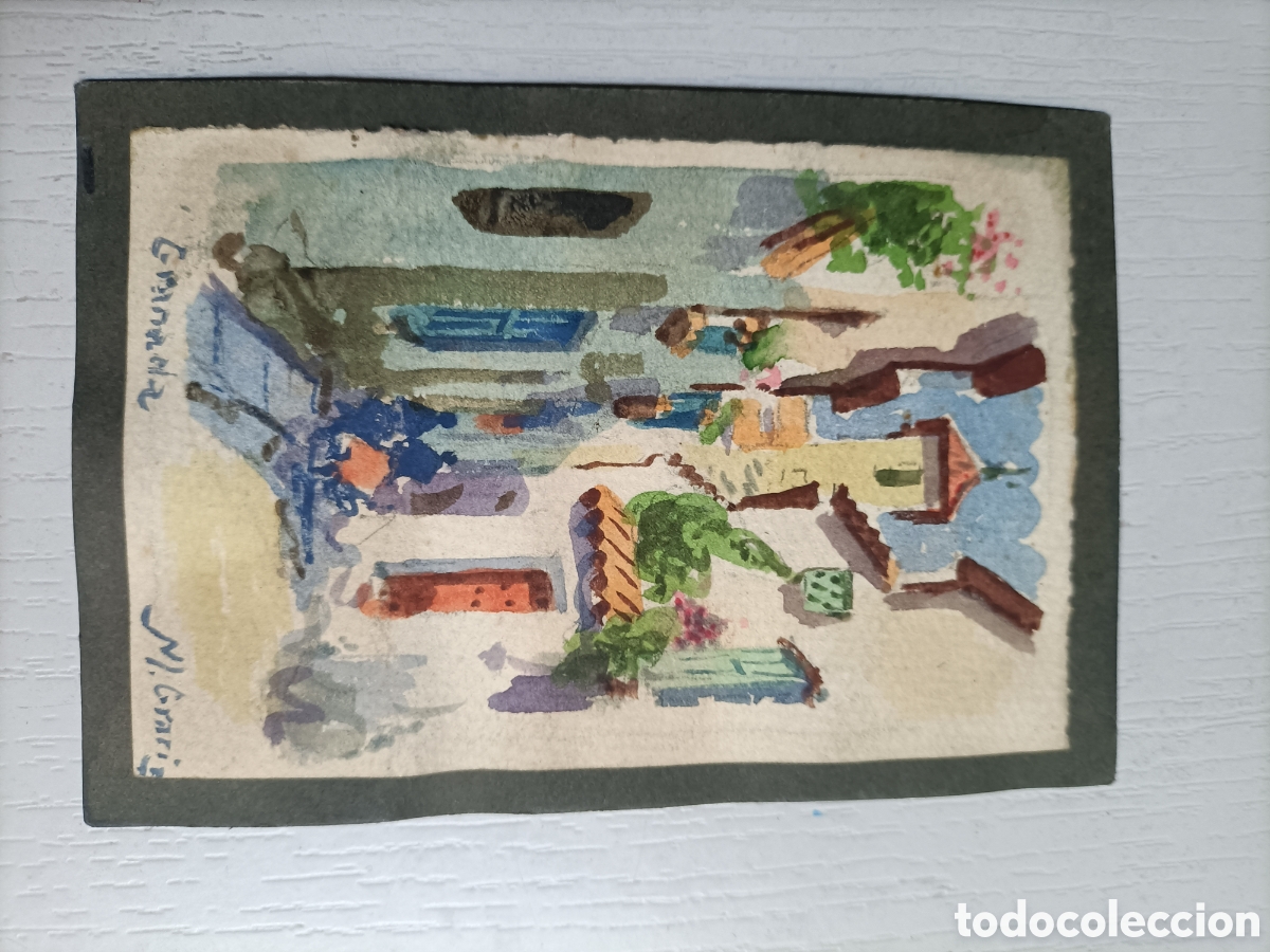 Arte: 2 peque&ntilde;as acuarelas de Granada - Foto 3