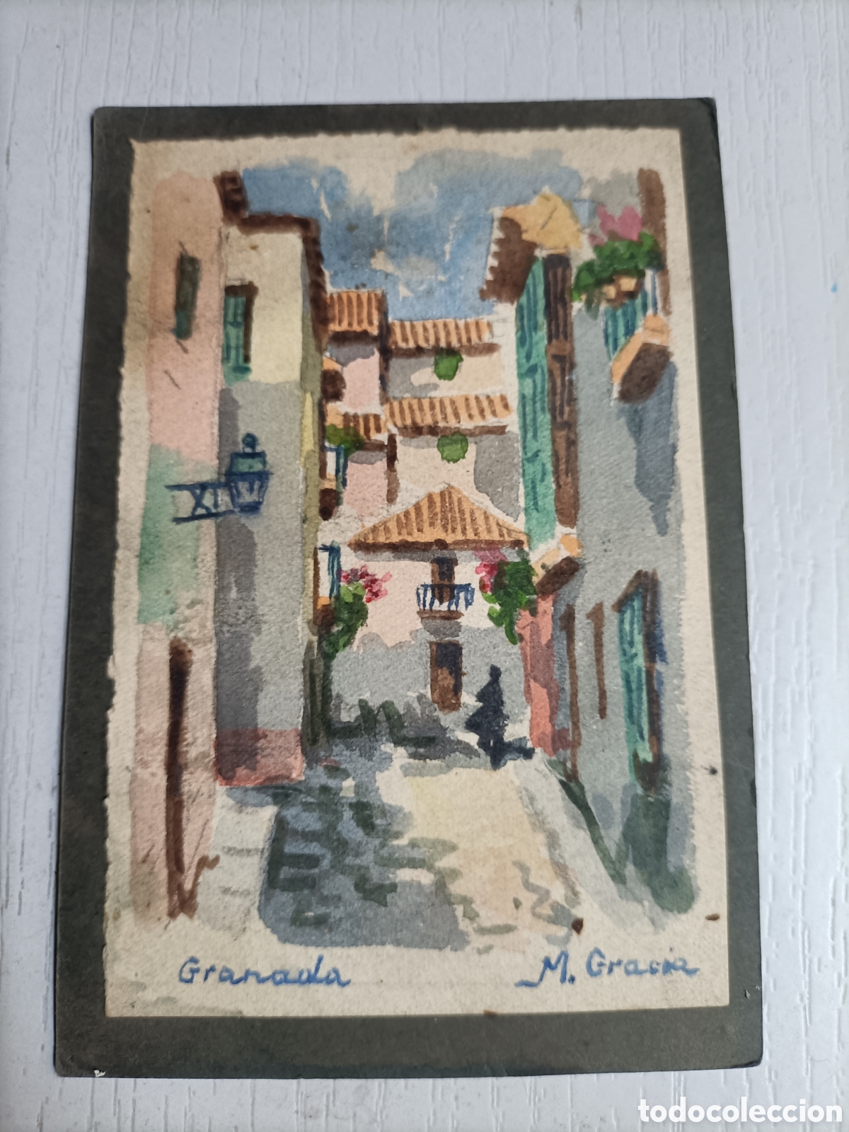 Arte: 2 peque&ntilde;as acuarelas de Granada - Foto 4