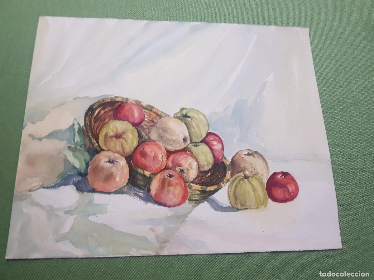 Arte: FRUTAS VARIADAS POSIBBLENTE DEL PINTOR RIVAS - Foto 1